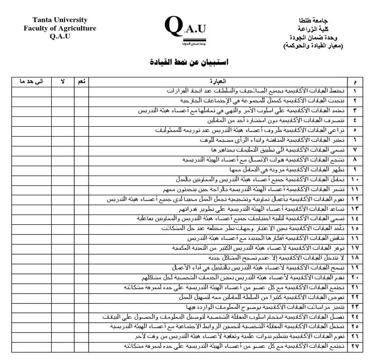 رسالة مقدمة لكل عضو من اعضاء الاستبانة